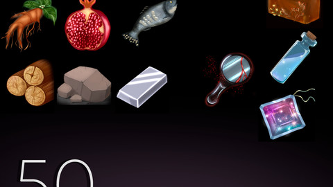 50 resources games icons (for UE)