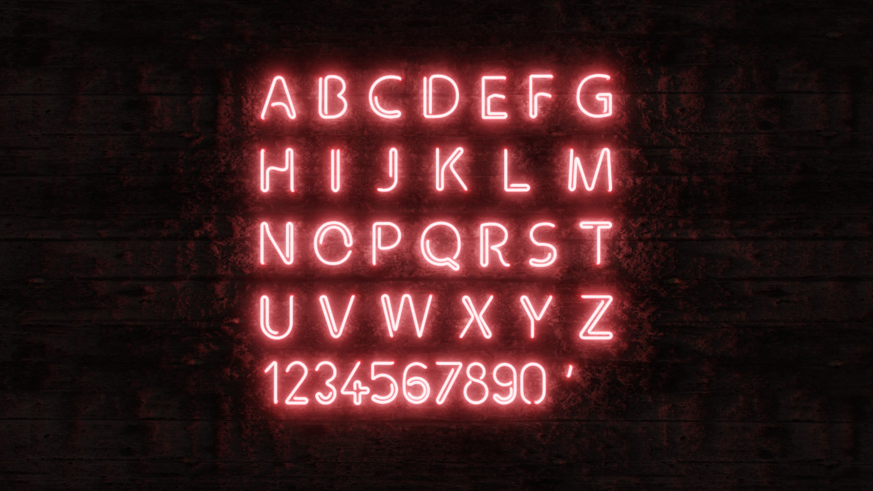 ArtStation Neon letters and numbers Resources
