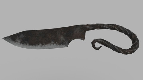 Viking utility knife (aka blacksmith knife) - Game asset