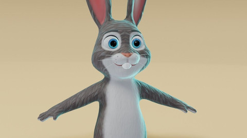 Cartoon Bunny 3D Model