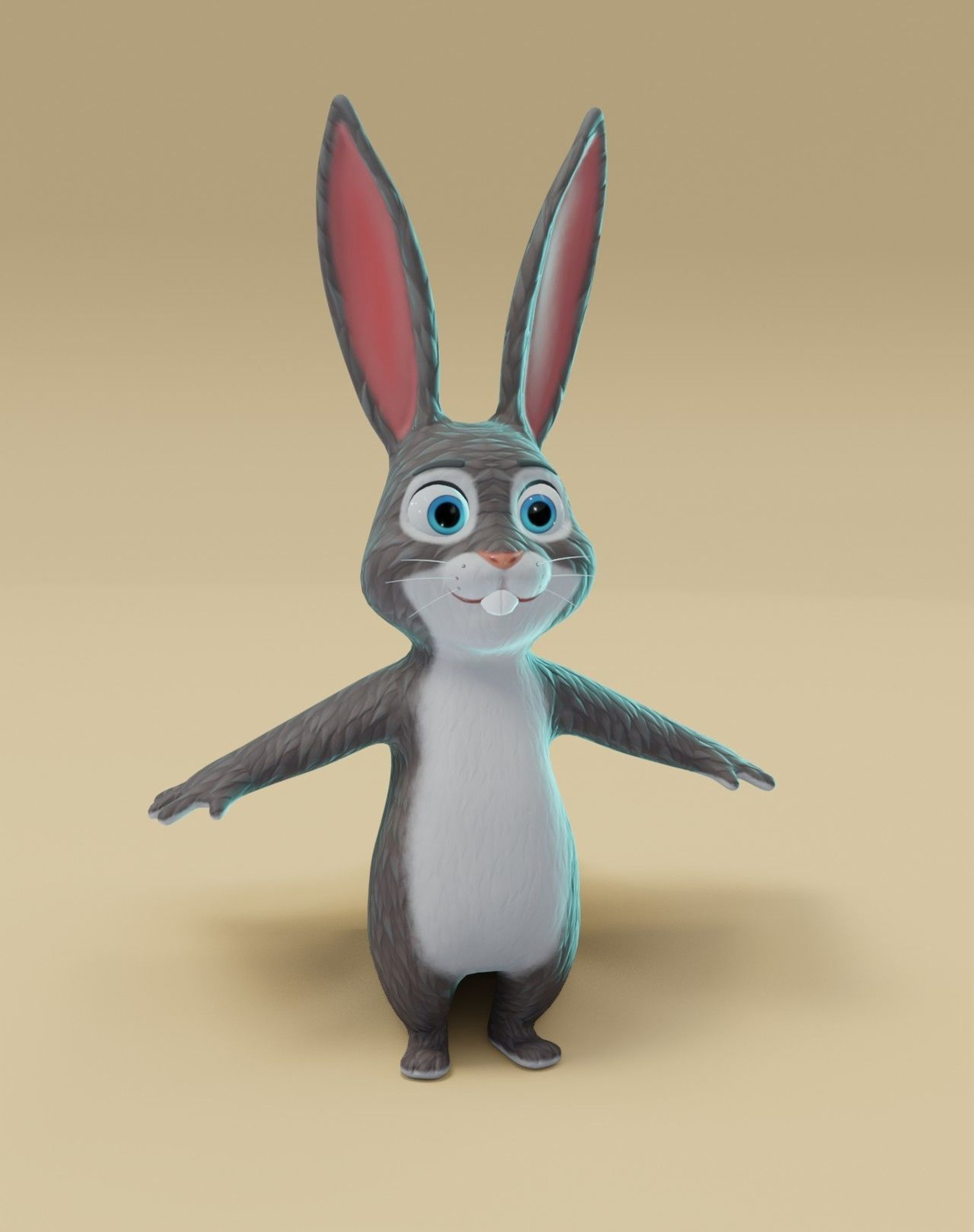 Artstation - Cartoon Bunny 3d Model 