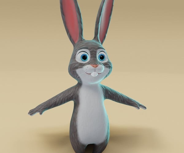 ArtStation - Cartoon Bunny 3D Model | Game Assets