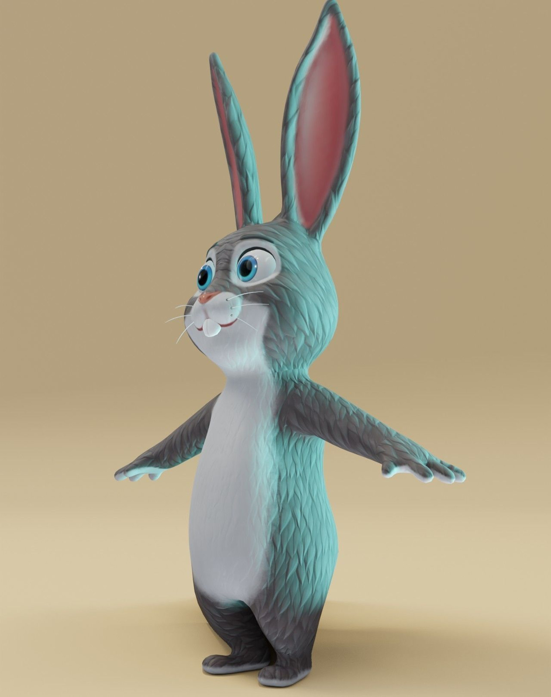 ArtStation - Cartoon Bunny 3D Model | Game Assets