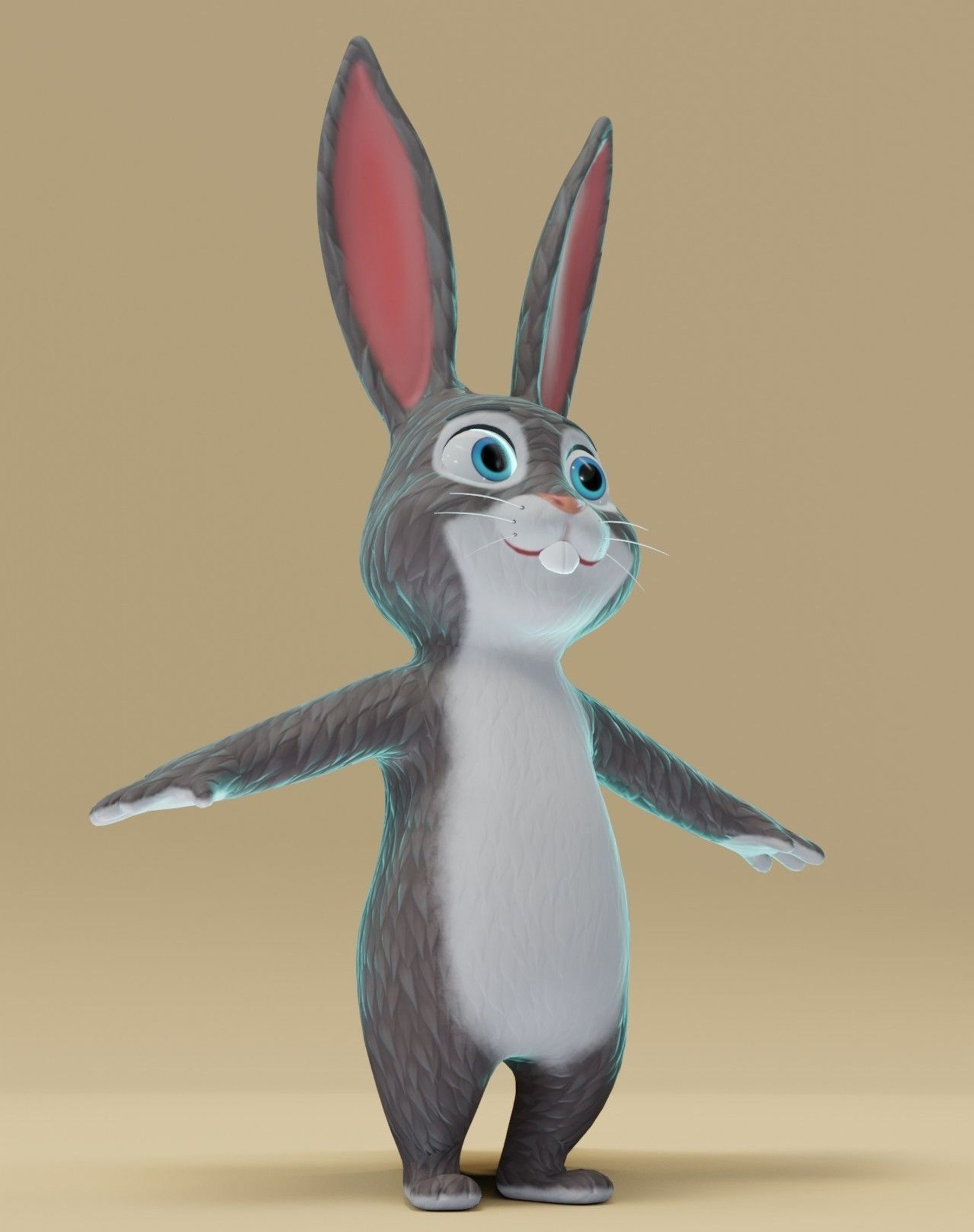 ArtStation - Cartoon Bunny 3D Model | Game Assets