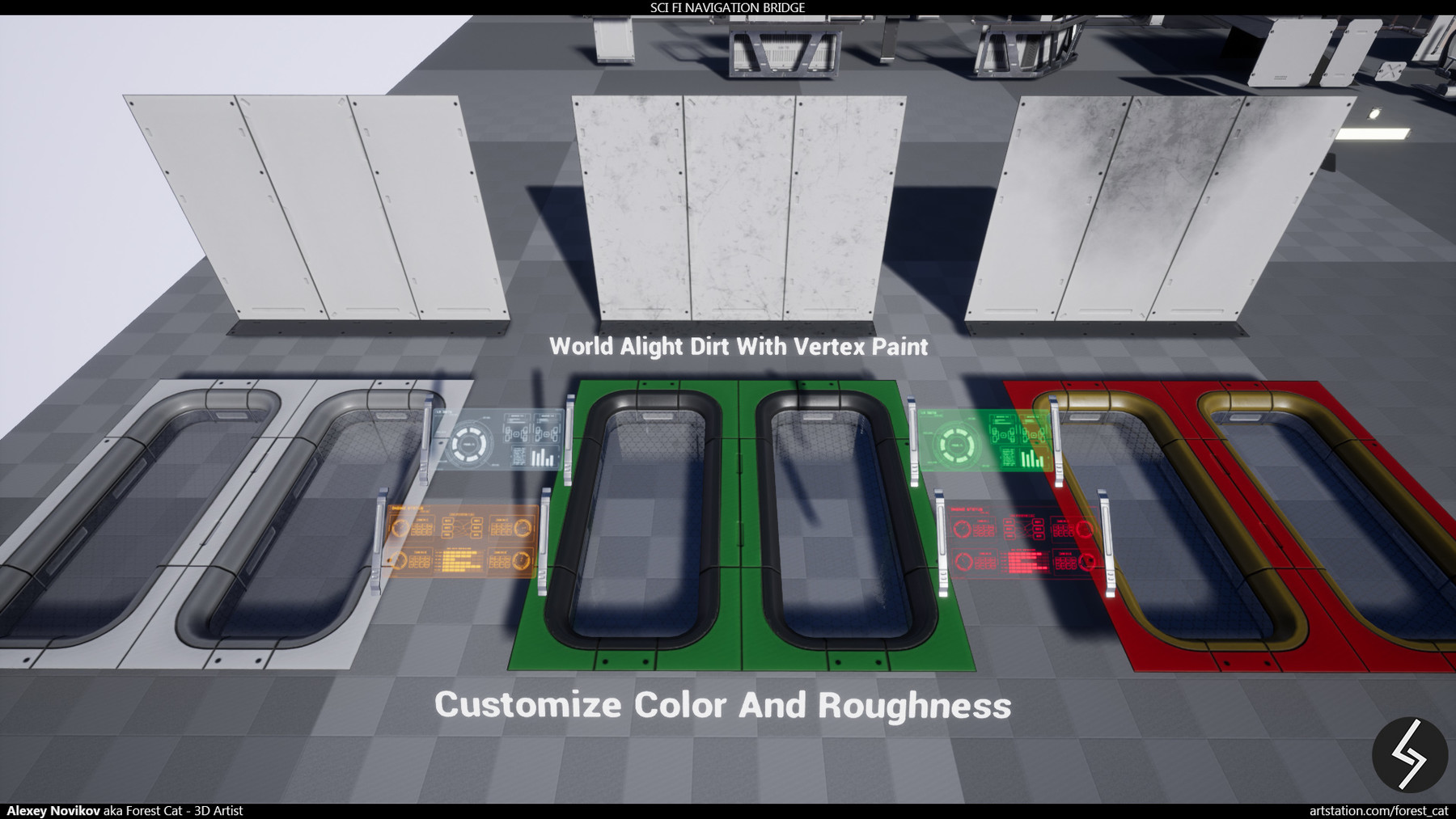ArtStation Sci Fi Navigation Bridge UE4 Modular Environment Game