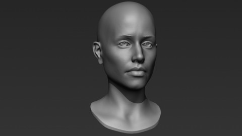 3d Printable Female Head 7