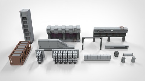 sci-fi Architecture kitbash 14