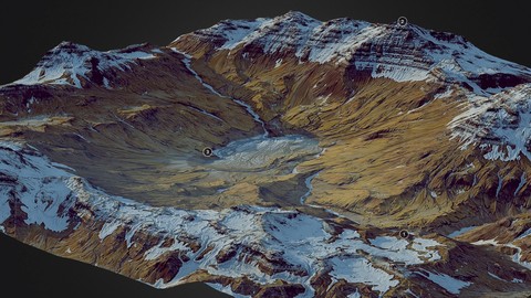 Frozen Mountains - World Machine 3D model