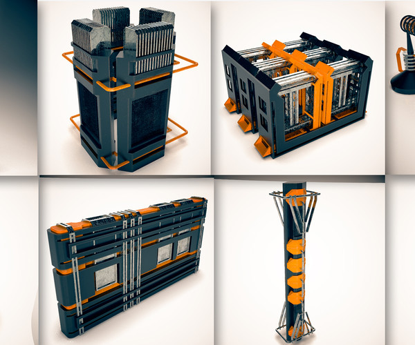 ArtStation - Mega Alien Structures - 100 Models Kitbash Set | Resources