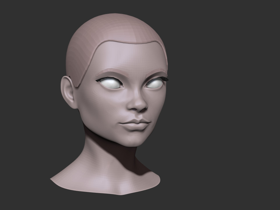 ArtStation - Female head nr 2 base mesh | Resources