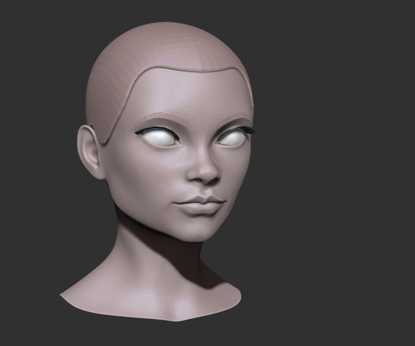 ArtStation - Female head nr 2 base mesh | Resources