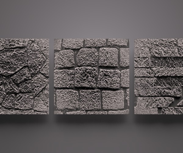 ArtStation 8 HD Stone Alphas vol. 3 Brushes