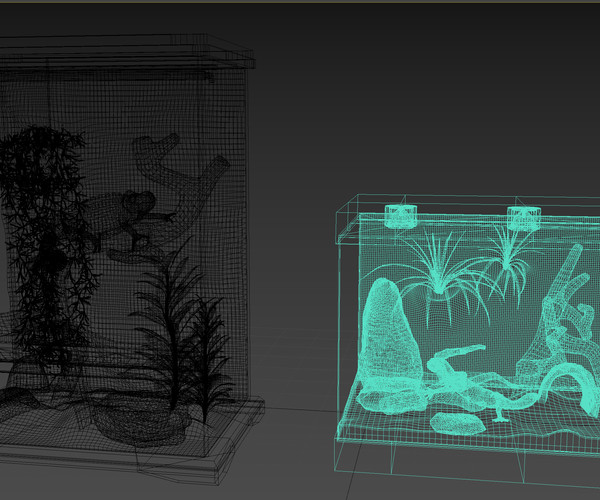 View of ArtStation - Reptiles terrarium Decoration | Resources
