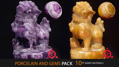 Porcelain and Gems Pack 10+ Smart Materials