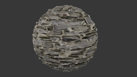 SEAMLESS RUBBLE ROCK WALL TEXTURE 2