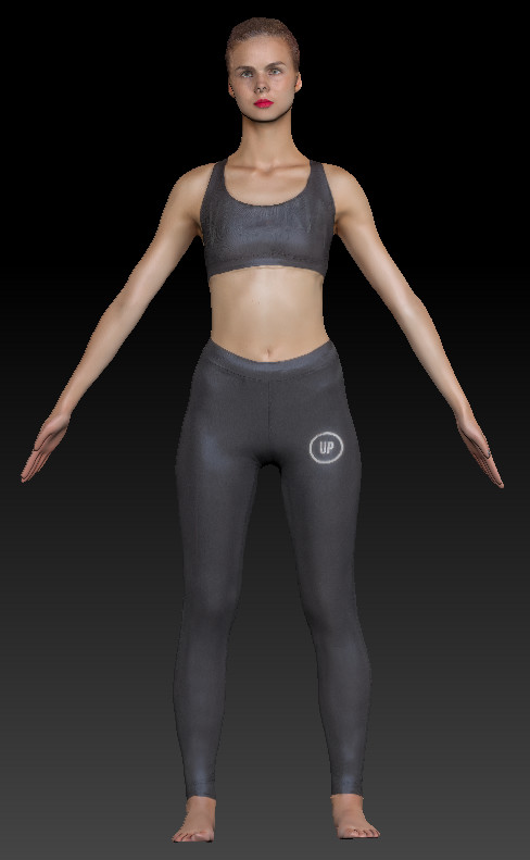 ArtStation - Sexy woman in sport uniform in A-pose 134 | Resources