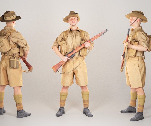 ArtStation - FREE DOWNLOAD: Australian infantryman character from World ...