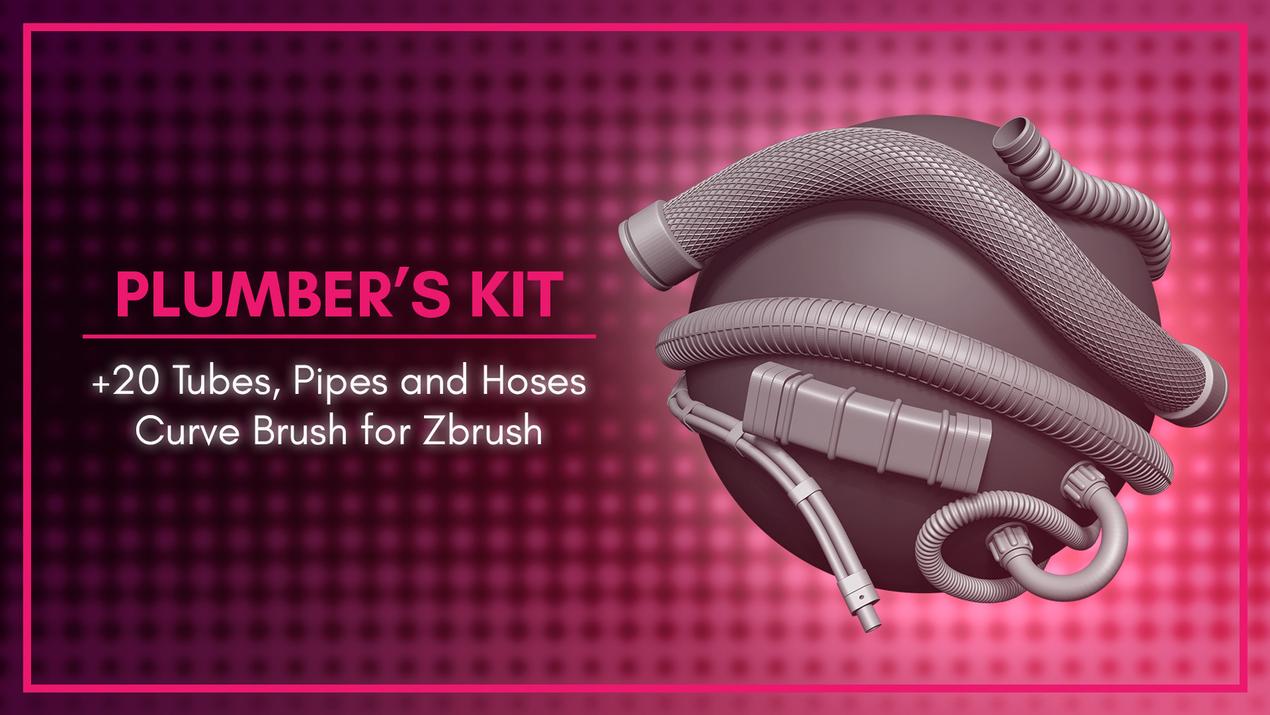 ArtStation [IMM Brush] Tubes, Pipes and Hoses Brush for Zbrush 2020