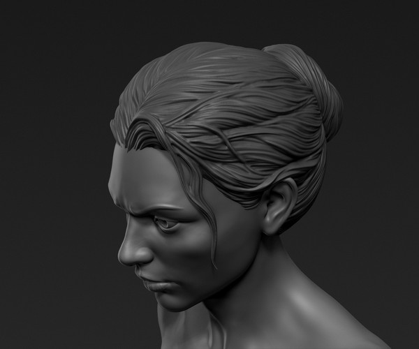 ArtStation - ZBrush Hair 1, Short Female Hairstyle | Resources