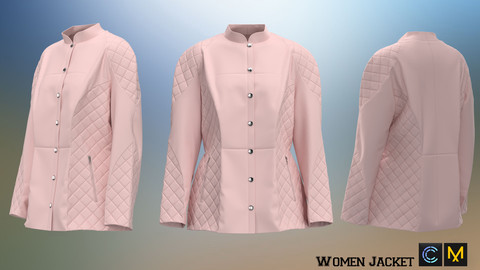 Women Jacket, Marvelous designer, Clo3d