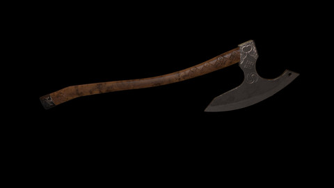 axe (low poly) game asset