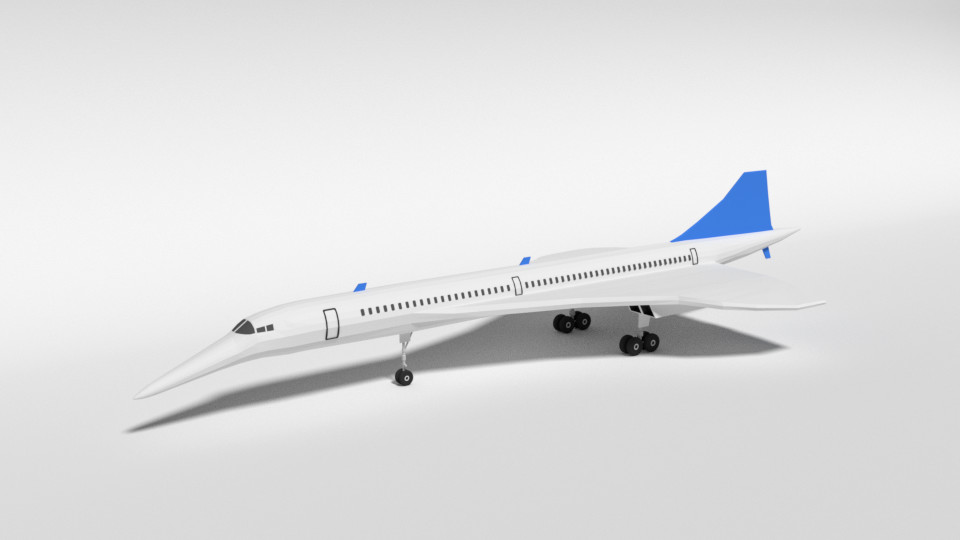 ArtStation - Low Poly Cartoon Concorde Airplane | Resources