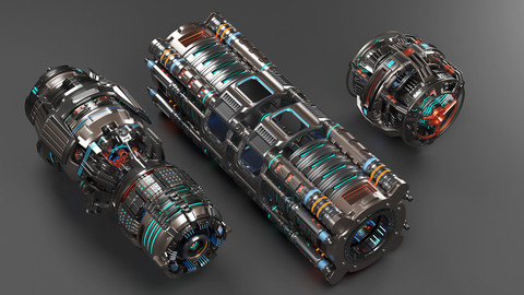 Sci Fi Mega Elements KITBASH - SUBDIVISION READY - pack 3