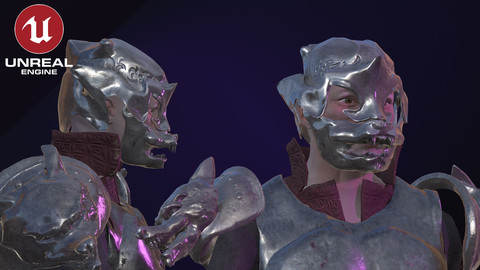 Knight wolf Low-poly 3D model