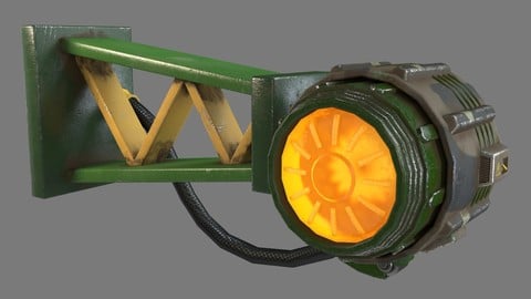 Military Lamp 12 - Low Poly