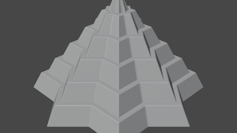 Pyramidal Structure 8 Corners Mayan Style