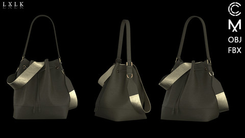 Olive green bucket bag