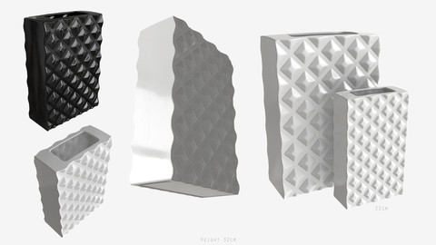 Low-poly PBR Decoration Vase - 015