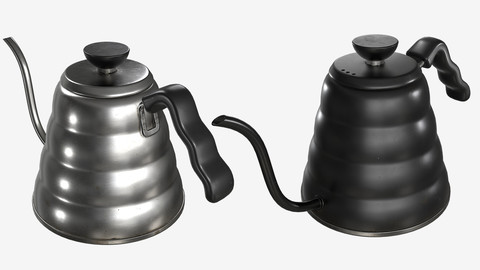 Low-poly PBR Tea/Coffee Drip Kettle - 002