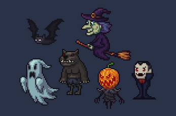 ArtStation - 2d Animated Halloween characters | Game Assets