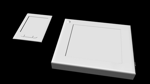 Sci-Fi Tablet Projector Gadgets untextured