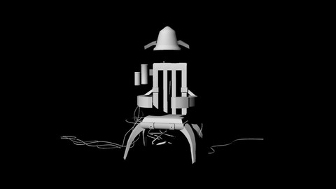 Sci-Fi Futuristic Chair untextured
