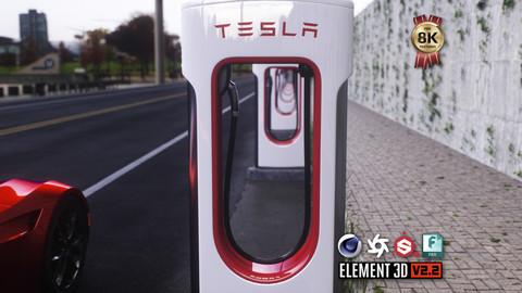 Tesla Supercharger 3D Model