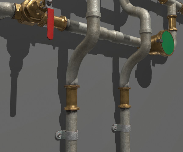 ArtStation Metal Water Pipes Game Assets