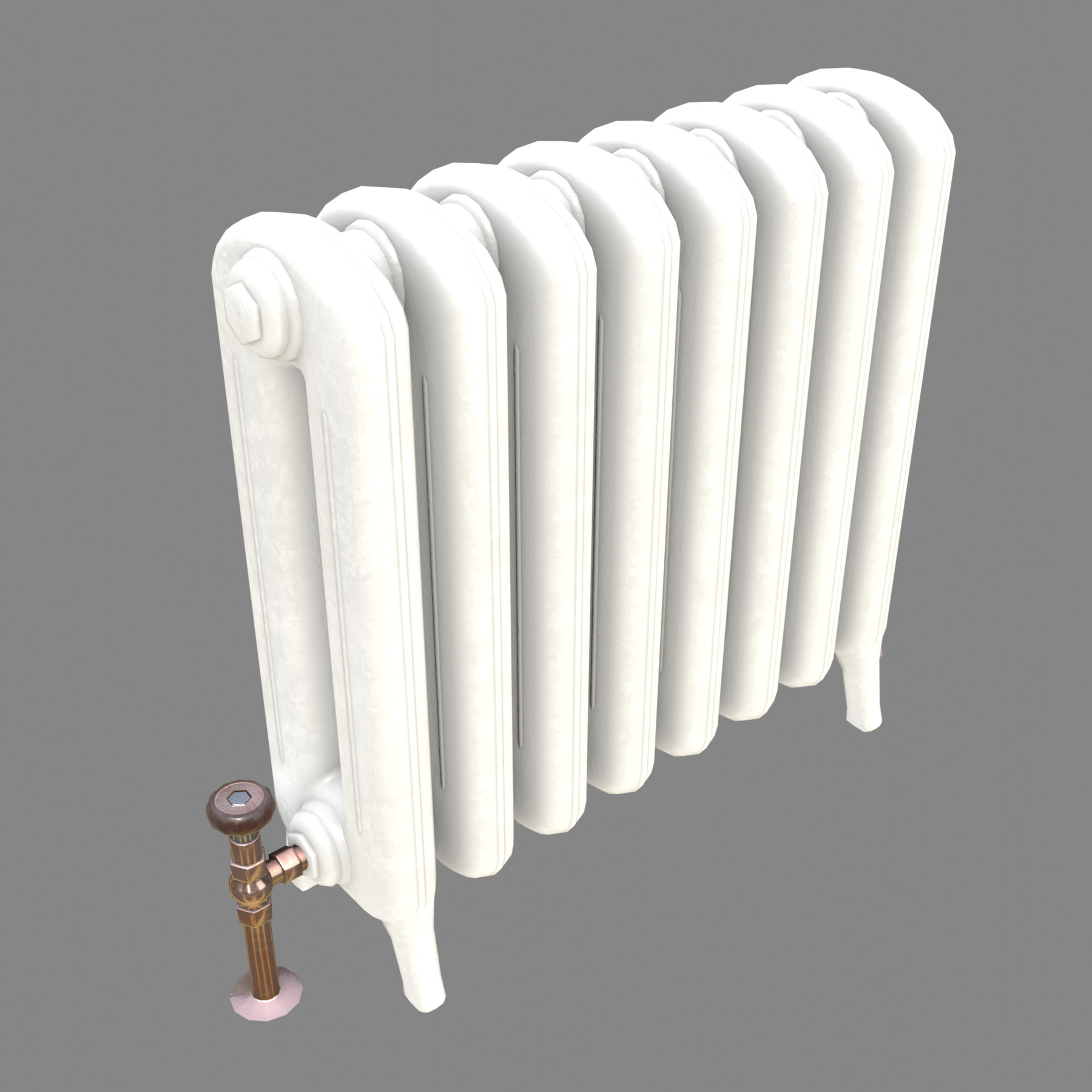 ArtStation - Vintage Painted Radiator | Game Assets