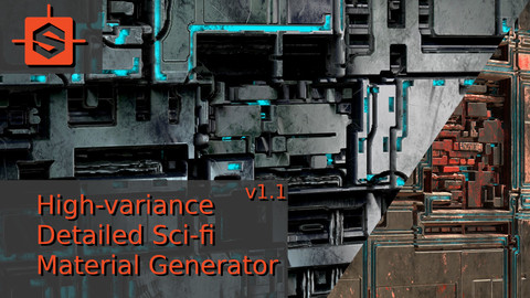 High-variance Detailed Sci-fi Material Generator