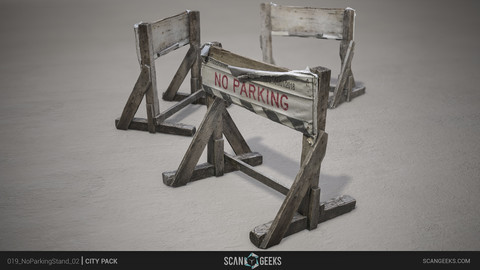 No Parking Stand 02 Photogrammetry Asset PhotoScan