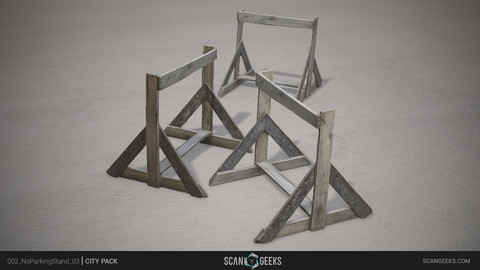 No Parking Stand 03 Photogrammetry Asset PhotoScan