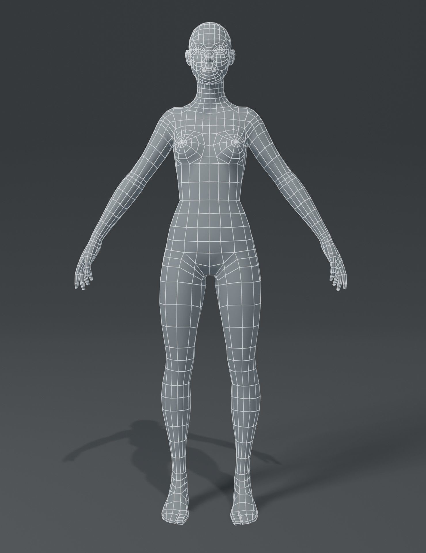 Basic Female Body 3d Model