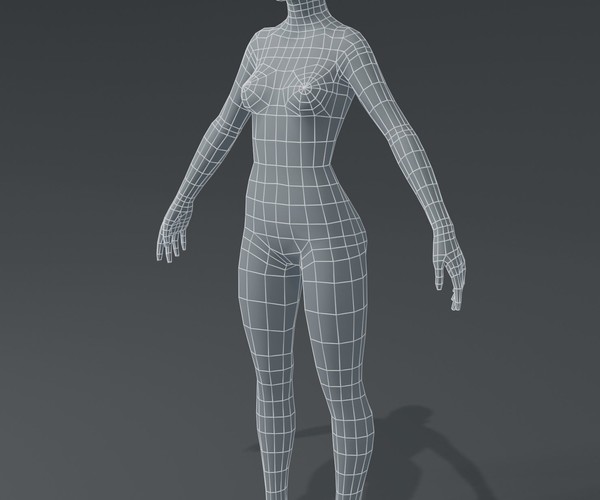 Artstation Female Body Base Mesh 3d Model Ab6 Vrogue