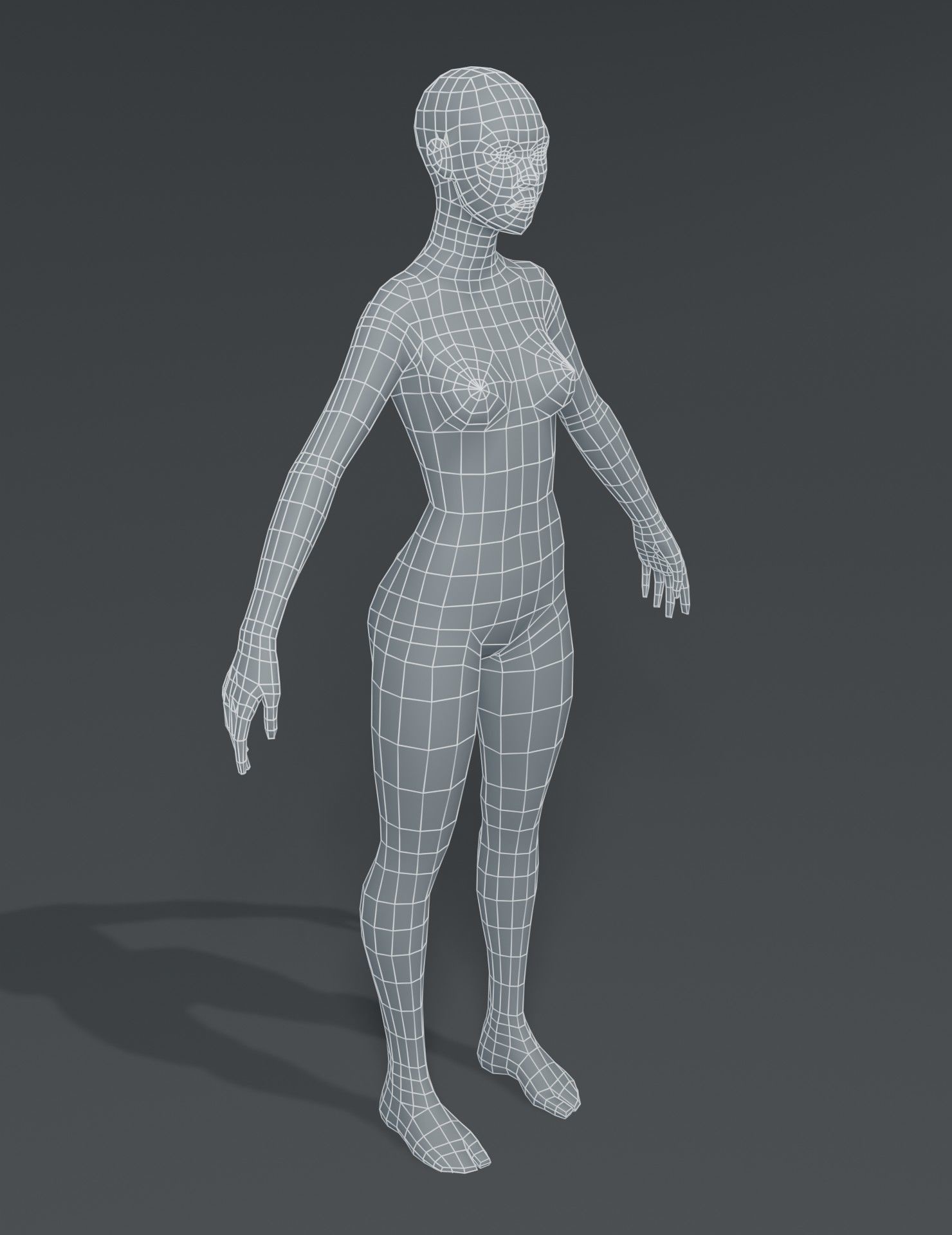 ArtStation - Female Body Base Mesh 3D Model | Game Assets