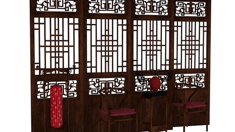 Chinese Architecture Component -- Screen partition