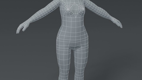 Girl Kid Child Body Base Mesh 3D Model