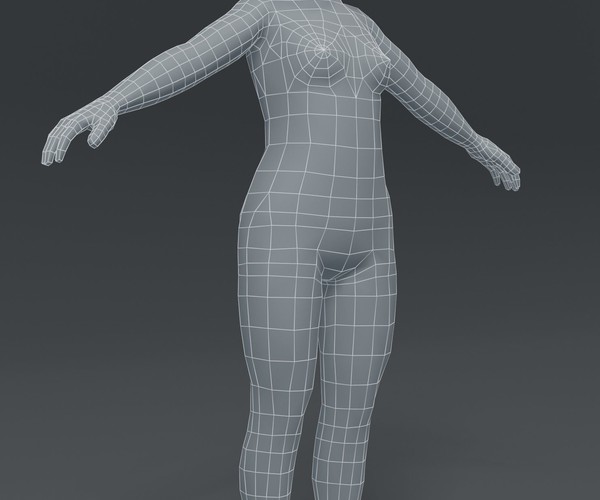 ArtStation - Girl Kid Child Body Base Mesh 3D Model | Game Assets