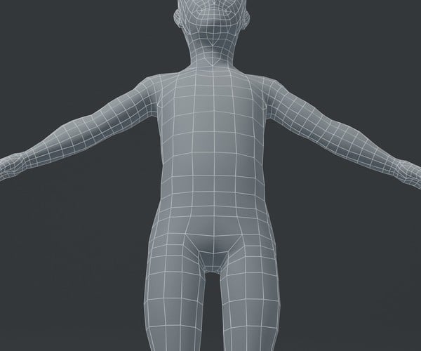 ArtStation - Boy Kid Child Body Base Mesh 3D Model | Game Assets