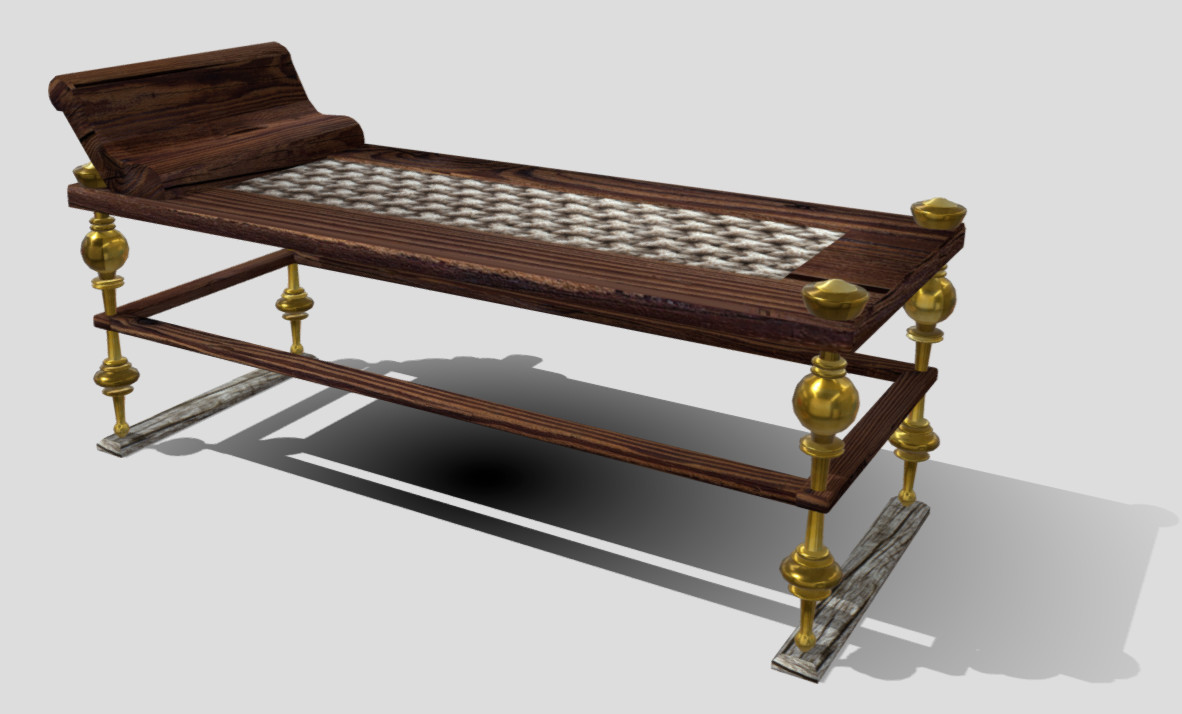 Artstation Ancient Roman Furniture Couch 2 3d Assets